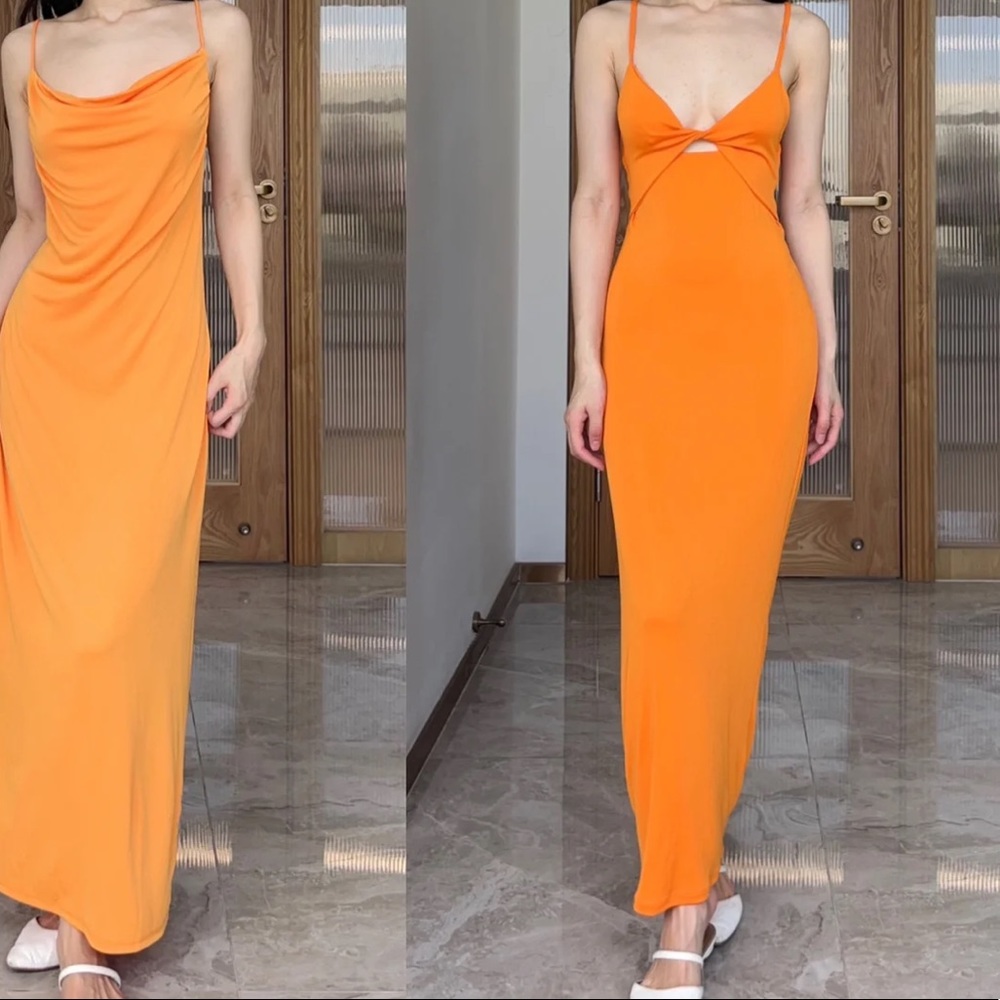 Brand new Zara orange maxi dress